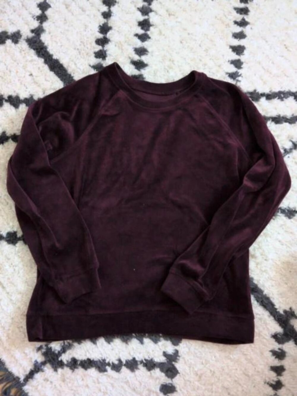 Burgundy Velvety Costco Sweatshirt